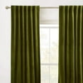 thumbnail image 4 of NICETOWN Blackout Velvet Curtains, Thermal Insulated Room Darkening Velvet Drapes Noise Reducing Rod Pocket/Back Tab Window Curtains for Vintage Bedroom Decor, Moss Green, 52"x 90", 2 Panels, 4 of 6