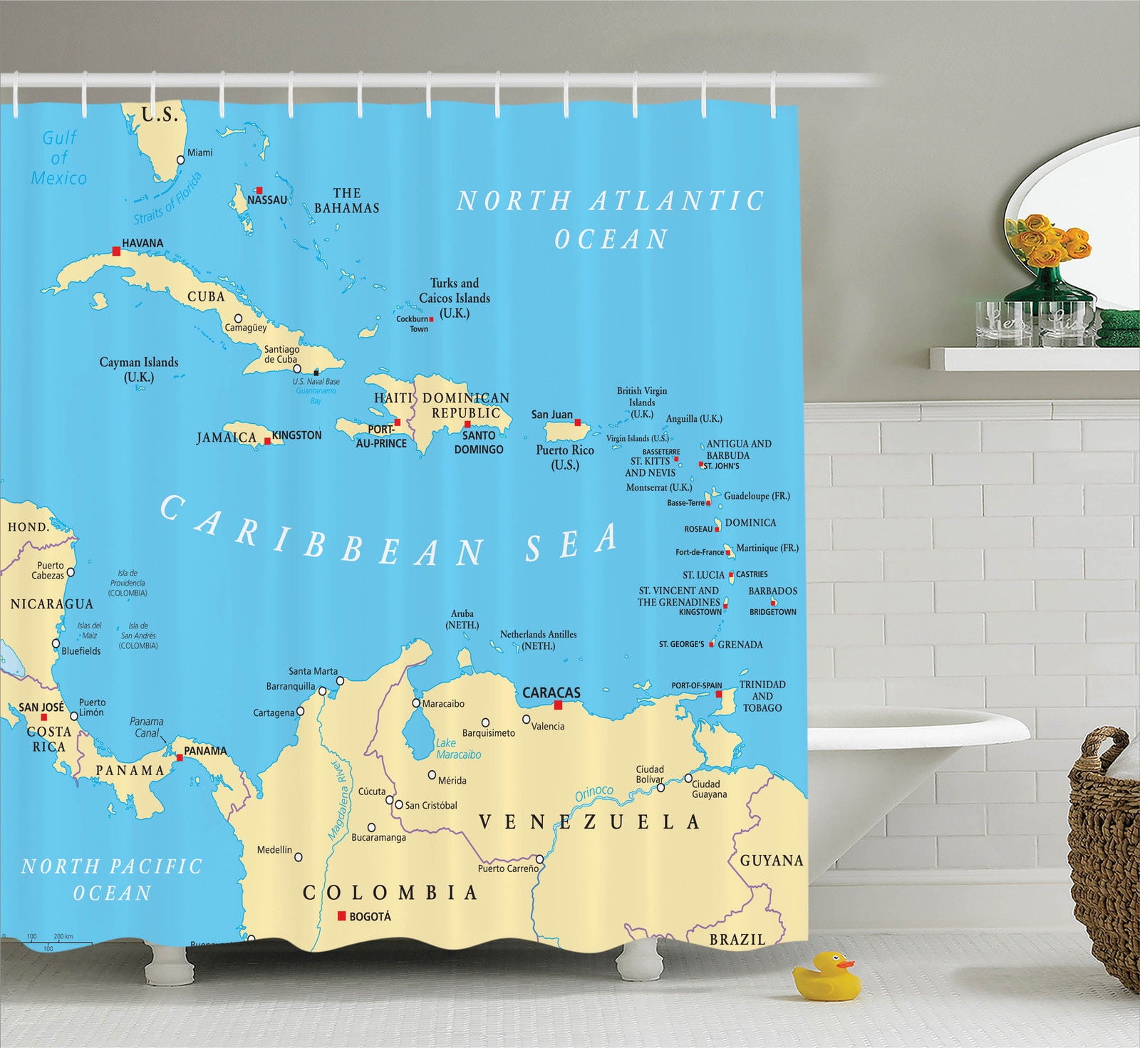 Download Caribbean Map With Capitals Images