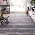 thumbnail image 2 of SAFAVIEH Kilim Mayra Striped Polyester Area Rug, Black/Ivory, 8' x 10', 2 of 9