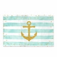 thumbnail image 1 of SUNENAT Summer Gold Glitter Nautical Anchor and Dots on Mint Stripes Non Slip Bath Rug Mats Shower Rug for Tub Bathroom Bedroom Home Decor Large Size 20 x 32 Inches, 1 of 5