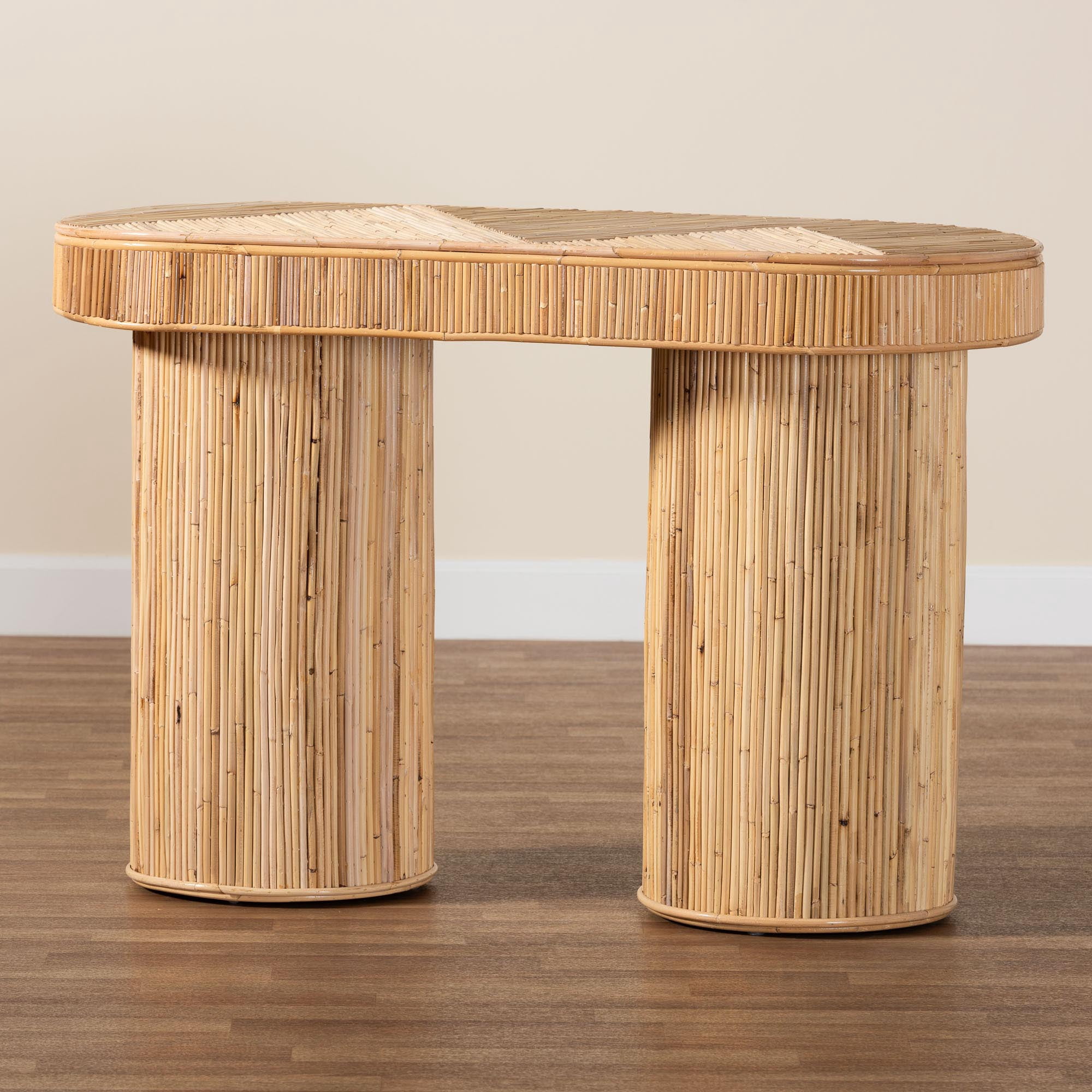 bali & pari Iryna Boho Console Table, One Size, Light honey