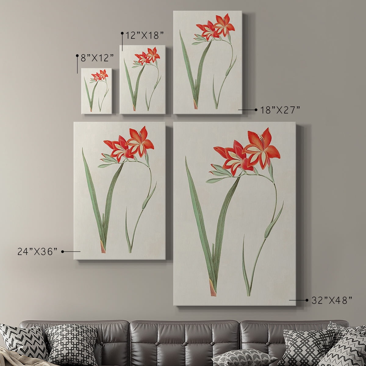Flowers of the Seasons IV Premium Gallery Wrapped Canvas - Ready to Hang