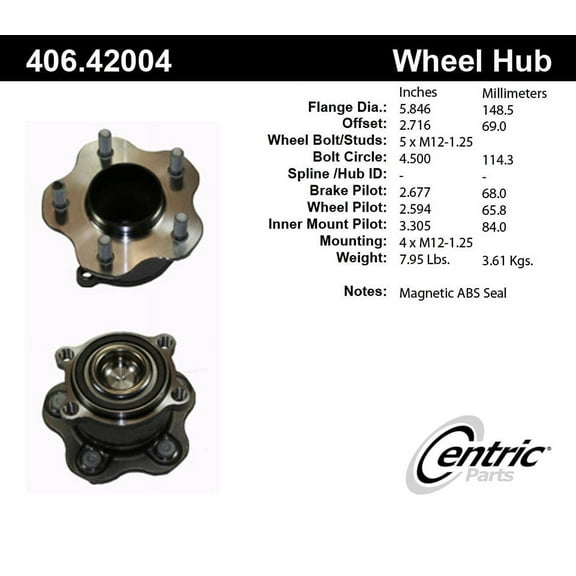 CENTRIC PARTS - HUB ASSEMBLY