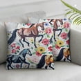 thumbnail image 3 of BANET Pillow Covers for Home Sofa, Farmhouse Throw Pillow Covers Set of 2, Cute Love Heart Cushion Covers, Pink Rose Decorative Pillow Covers 12x12in, 3 of 7