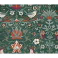 thumbnail image 4 of oneOone Cotton Flex Teal Green Fabric Leaves|Bird & Floral Artistic Fabric For Sewing Printed Craft Fabric By The Yard 40 Inch Wide, 4 of 4