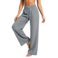 thumbnail image 6 of VEKDONE Wide Leg Elastic High Waisted Pants for Women Summer Loose Fit Palazzo Pants Summer Casual Lightweight Beach Vacation Travel Trousers for Daily Wear Gray XXXL, 6 of 8