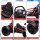 thumbnail image 5 of Historyli Kart de 24 V para niños mayores de 8 años, coche de carreras de derrape de 8 mph con música, color rojo, 5 of 6