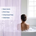 thumbnail image 5 of Yiannan Clear Purple PEVA Shower Curtain Liner, Rustproof Grommets, Waterproof, 3 Magnets，71x72, 5 of 7