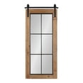 thumbnail image 3 of Kate and Laurel Cates Farmhouse Window Wall Mirror, 18 x 43, Rustic Brown, Sophisticated 6-Pane Panel Mirror for Wall, 3 of 8