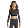 Soffe Girl's Long Sleeve Crop Top