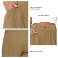 thumbnail image 4 of Pantalones cortos para mujer, cintura media, color puro, suaves, transpirables, sueltos, pantalones cortos para citas, trabajo, color caqui 3XL, 4 of 5