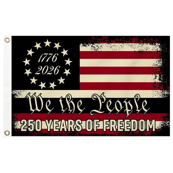 America 250th Anniversary Flag 3x5 FT Double Sided 3 Ply: 250 Years USA Flag for Outdoor, Front Door, Porch and Wall Patriotic Birthday Decor