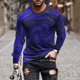 thumbnail image 1 of Blusas y camisas de manga larga con cuello redondo para hombre, blusa informal de manga larga con cuello redondo y estampado de rayas, blusa de poliéster para hombre, 1 of 5