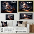 thumbnail image 4 of Designart "Nights in Nebula Castle Treehouse II" Landscapes Framed Wall Art - Traditional Orange China Bedroom Framed Canvas Wall Art, 4 of 6