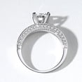 thumbnail image 4 of 1.2 Carat D Color VVS1 Moissanite Diamond Ring for Women, S925 Sterling Silver 18K Gold Plated Luxury Princess Wedding Rings for Women - Engagement Valentine's Day Birthday Gift with Certificate, 4 of 9
