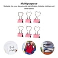thumbnail image 4 of Clips para carpetas de metal color rosa fuerte fuerza de sujeción clips para carpetas de papel protección contra la oxidación hermoso en forma de corazón para ANGGREK Otros, 4 of 8