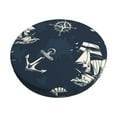 thumbnail image 6 of Uemuo Vintage Marine Pattern Round Bar Stool Seat Covers Washable Stool Cushion Slipcover Elastic Bar Chair Covers-14 inch, 6 of 7