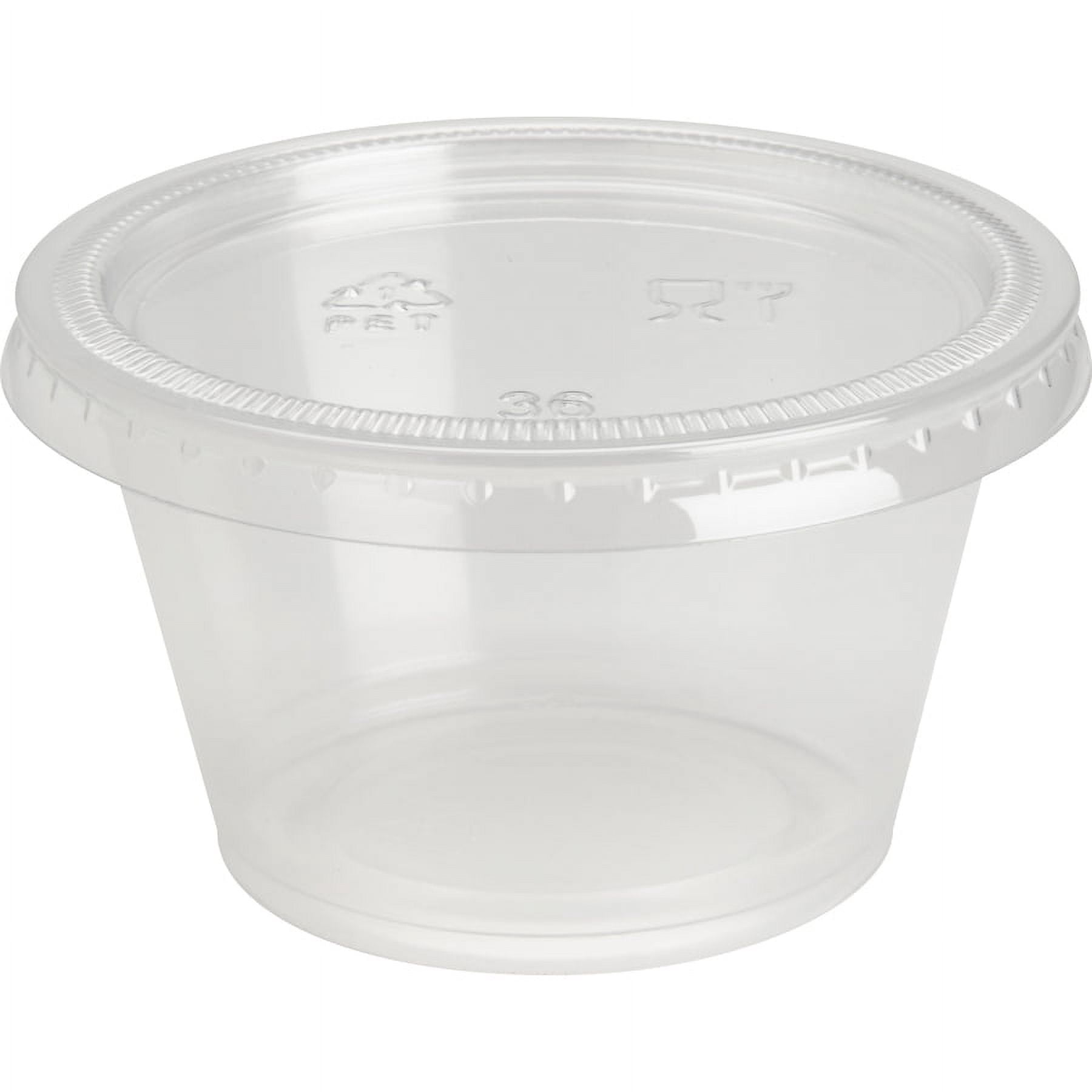 Genuine Joe Portion Cup Lid - 50 / Carton - Transparent, Clear