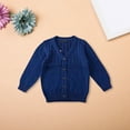 thumbnail image 2 of EnJoCho Girls Boys Unisex V Neck Sweater Cardigan Long Sleeve Button Down Lightweight Outerwear Knitwear Toddler Kids Fall Winter, 2 of 7