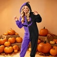 thumbnail image 4 of RFQWOVSR Adult Hooded Onesie Pajama with Print for Family Matching, 4 of 5
