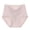 Gray, variant on opvise Women Briefs Solid Color Lace Cotton High Waist Female Pants Underwear Inside Wear Hot Pink 5XL