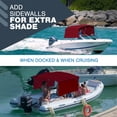 thumbnail image 5 of KNOX 4 Bow Bimini Top Sidewalls for KNOX Bimini Tops for Boats, 600D Solid Canvas Side Blocks with Adjustable Straps, Stainless Steel Mounting Hardware, 80"L x 26"H, Burgundy, 5 of 6