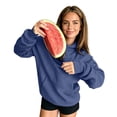 thumbnail image 2 of Womens Hoodie Long Sleeve Drawstring Pullover Sweatshirt with Large Front Pocket Spring Casual Sweatshirts, 2 of 7