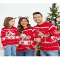 thumbnail image 3 of Matching Family Christmas Sweaters Cute Reindeer Long Sleeve Knit Pullover Jumper, 3 of 7