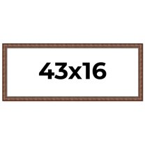 43x16 Dark Brown Bamboo Real Wood Picture Frame Width 1.5 inches | Interior Frame Depth 0.5 inches