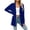 Blue, variant on Womens Knit Cardigan Open Front Long Sleeve Side Pocket Straight Hem Lightweight Casual Duster Sweater Jacket