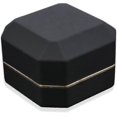 thumbnail image 2 of Luxury Ring Box, Square Velvet Wedding Ring Case Jewelry Gift Box With Led Light For Proposal Engagement Wedding, Black, 2 of 5