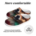 thumbnail image 6 of Fotbe Colorful Leaf Chihuahua Pattern Women's Fuzzy Curly Fur Memory Foam Loafer Slippers Indoor Outdoor Slippers Winter Home Shoes-39/40, 6 of 7