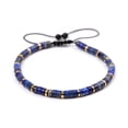 thumbnail image 1 of Xiao Hua Pulseras de cuentas para mujer y hombre - Pulsera de cuentas con cristales curativos ajustables de 4 mm - Azul oscuro, 1 of 4