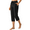 Black, variant on Womens Hiking Capri Pants High Waisted Drawstring Cargo Pants Women Quick Dry Capris Travel Trousers