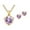 Purple, variant on Jewelry VerPetridure Crystal Pendant Necklace Earrings Jewelry Combination Ladies Jewel