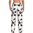 thumbnail image 3 of Uemuo Funny Chicken Pattern Men's Wide Leg Palazzo Lounge Pants with Pockets Light Weight Loose Comfy Casual Pajama Pants-Small, 3 of 9