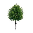 thumbnail image 3 of UV Resistant Artificial Cedar Topiary Ball Tree 25 Inch Fake Plants with Ground Spike Shrub Potted Artificial Plant for Outdoor Indoor Front Porch Garden, 3 of 9