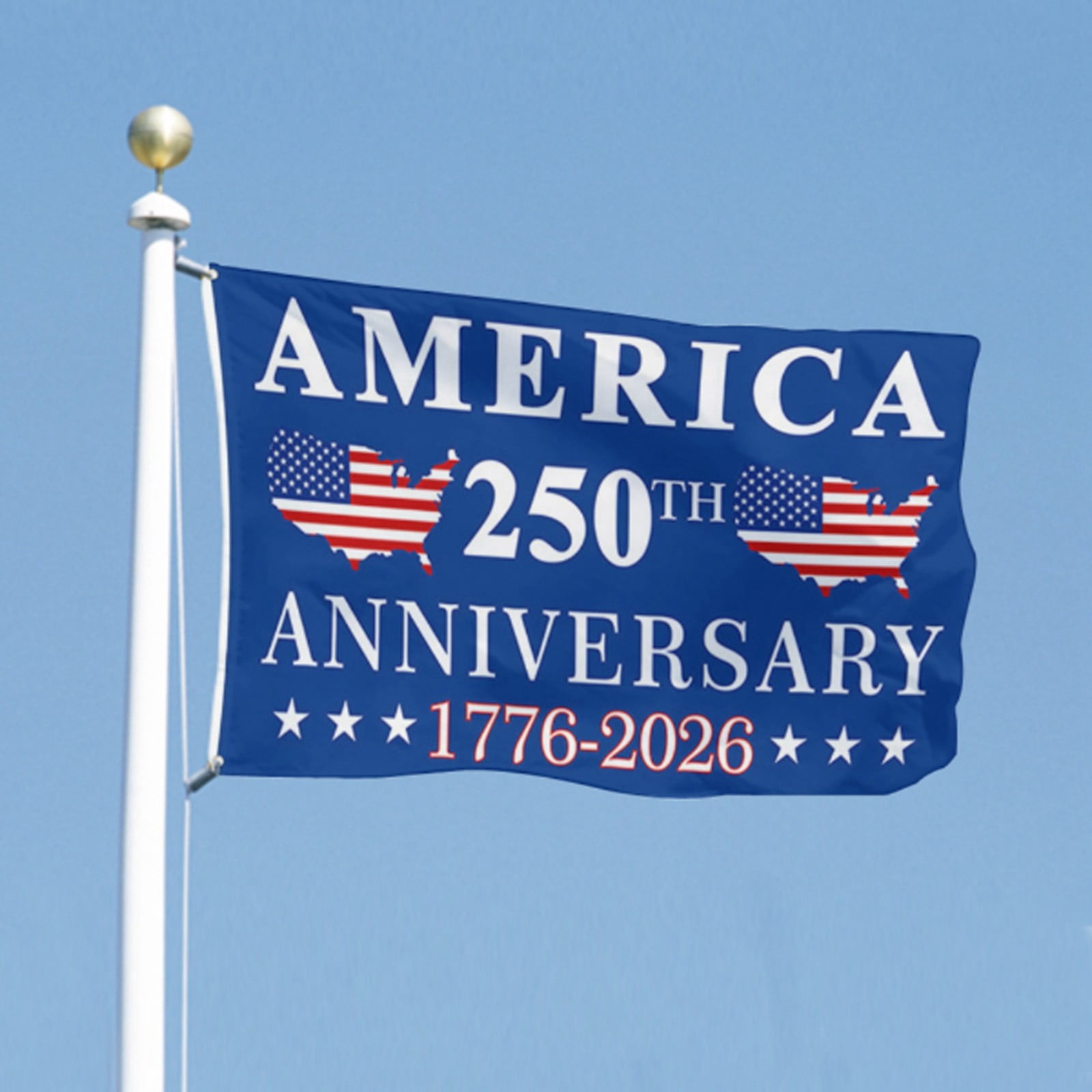 Win s Way USA 250th Anniversary Flag 1776-2026 American Independence Celebration Banner