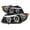 Solid Matte Black Paint Housing, variant on AKKON - For 06-08 BMW E90 3-Series 4 Doors Sedan Black Bezel Halogen Type [LED Halo] Ring Eye Lid Projector Headlights