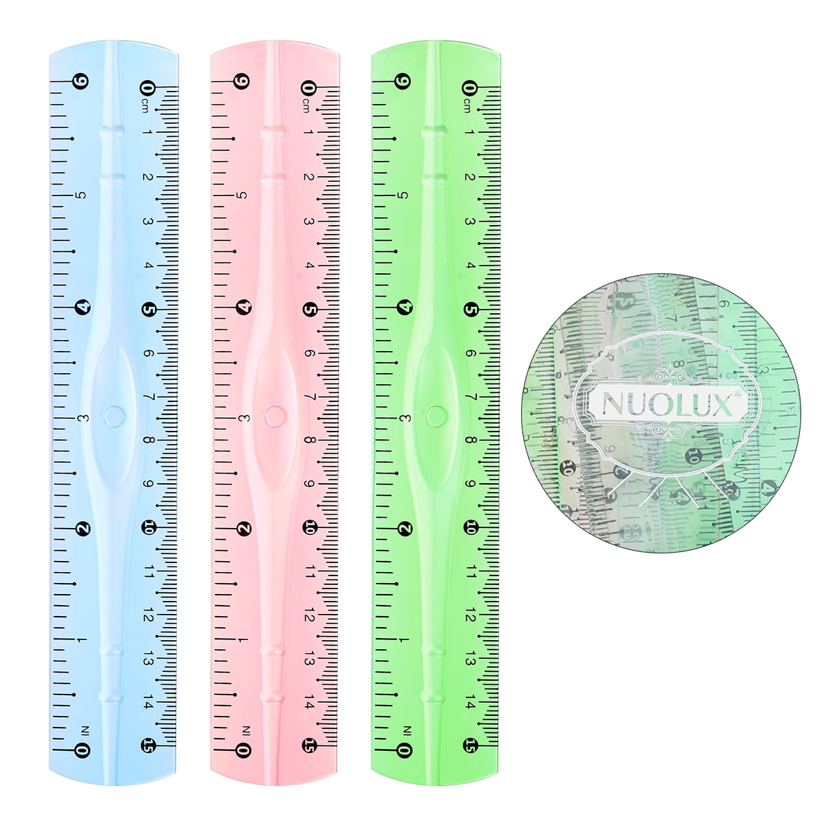 NUOBESTY 5pcs Tape Measure Student Accessory Plastic Straight rulers  Multi-Function Straight Ruler Working Plastic rulers Convenient Student  Ruler