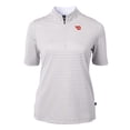 thumbnail image 2 of Women's Cutter & Buck  Gray Dayton Flyers DryTec Virtue Eco Pique Stripe Recycled Polo, 2 of 3