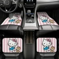 thumbnail image 6 of Hello Kitty(30) Car Floor Mats Universal SUV Front Rear Floor Foot Mats 4-Piece Full Set with Non-Slip Rubber Backing, 6 of 6