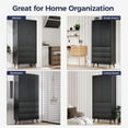 thumbnail image 6 of TOPCOMFY Modern Pantry Cabinet with 3 Drawers 2 Doors, Kitchen Storage Cupboard for Organization with Adjustable Shelves & Fluted Panel Design-Black, 6 of 7