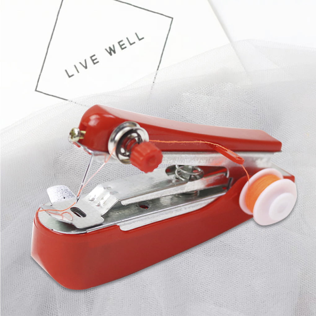 Red Janly Clearance Sale Home DIY Small Manual Sewing Machine Portable Mini Sewing Machine Manual Sewing Tool