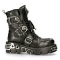 thumbnail image 3 of NEW ROCK 407-S1 Silver Cross BOOTS Black Leather Gothic Punk Biker Shoes 36, 3 of 9
