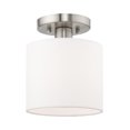 thumbnail image 1 of Livex Lighting 41094-91 1 Lt Brushed Nickel Ceiling Mount, 1 of 3