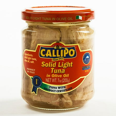 Italian Tuna - Italian Tuna Loins in Olive Oil in Glass Jar by Callipo