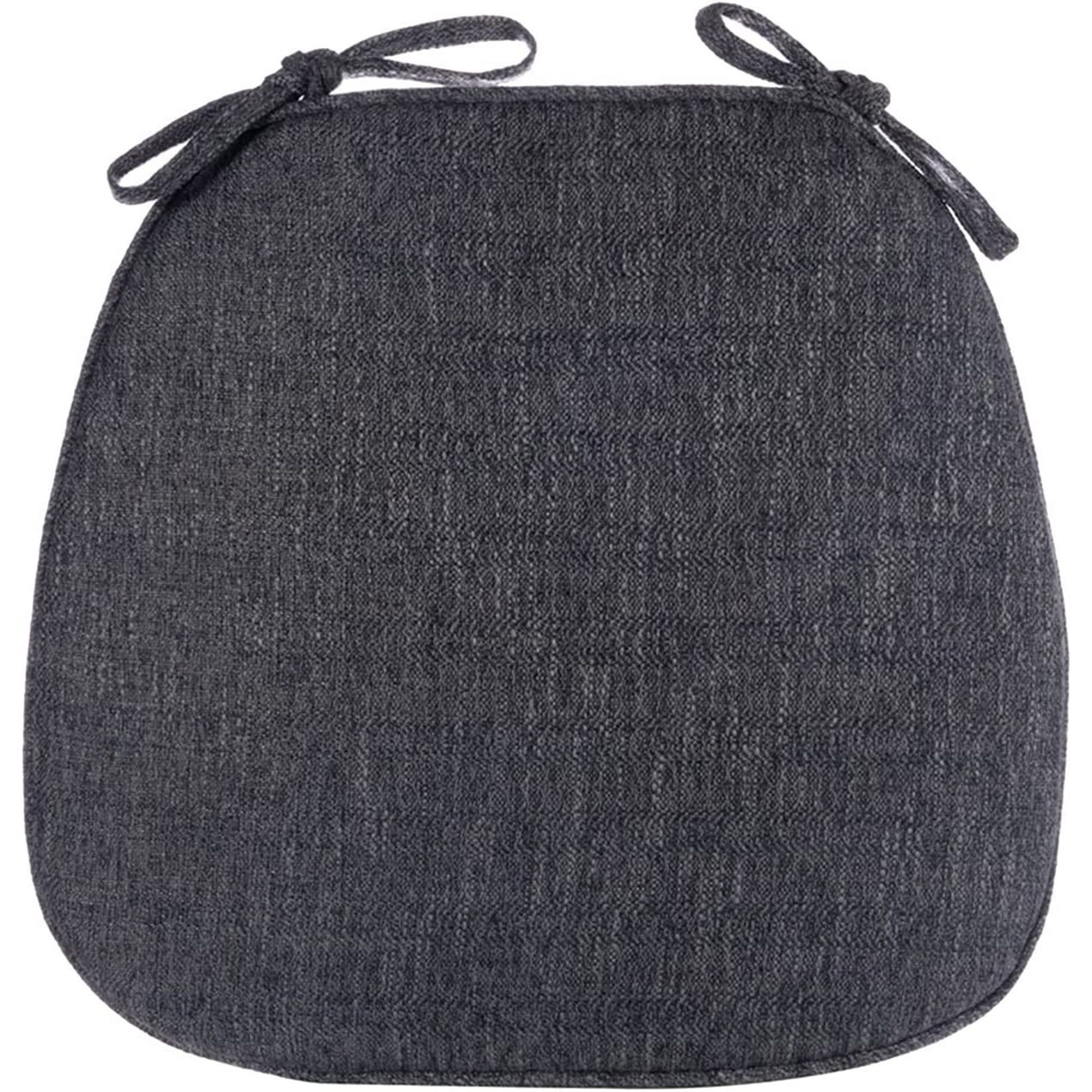 Black chair cushions with ties sale