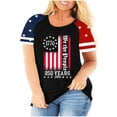 thumbnail image 2 of Fabrcox L-5XL 250 Anniversary USA Shirt 1776-2026 Flag Print Womens 4th of July Tops Independence Day Freedom Patriotic Shirts for Women Funny, 2 of 6