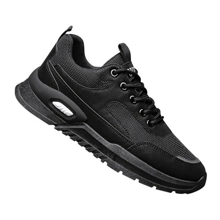 XDDST Men s Walking Shoes Men Low Top Breathable Running Pu Casual Sport Shoes